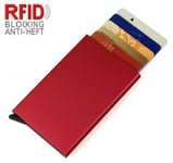 Korthållare med RFID Skydd Pop-Up 5 Kort Röd