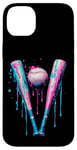 iPhone 14 Plus Sprinkles Drip Baseball Bat Art for Baseball Fans Design Case