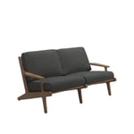 Gloster - Bay 2-Seater Sofa, Seagull Sling, Kat.B Blend Coal - Utomhussoffor - Henrik Pedersen