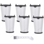 Lot de 6 filtres pour Aspirateur Ergorapido aeg CX7 CX7-2 Filtre de Remplacement, filtres hepa de remplacement avec 1 Brosse de Nettoyage