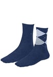 Tommy Hilfiger - Casual Womens Socks - 2 Pack - Womens Clothing - Ladies Socks - Ankle Socks - Signature Embroidered Logo - Blue - 39