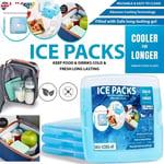 Reusable Ice Packs Freezer Blocks For Cool Cooler Bag For Lunch Box Picnic UK