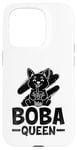 Coque pour iPhone 15 Pro Boba Queen - Thé au lait pour chien - Pour amoureux des perles