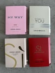 GIORGIO ARMANI Si, Passione, You EAU De Perfume 4 X 1.2ml EDP Spray Samples 💖