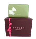 Radley Gift Boxed Stamp Medium Green Leather Purse BNWT RRP £79 With Dust Bag