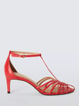 John Lewis Mexico Leather T-Bar Minimal Mid Heel Sandals