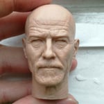 Blank 1/6 Scale Breaking Bad Walter White Bryan Cranston Head Sculpt Unpainted