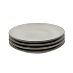 Nordic Stoneware Dinner Plates Microwave oven Dishwasher Safe Set of 4 –  Grey