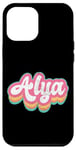 Coque pour iPhone 12 Pro Max Alya Prénom Fille Vintage Années 70 80 Personnalisé