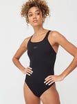 Speedo Endurance&reg; + Medalist Swimsuit - Black, Black, Size 14, Women