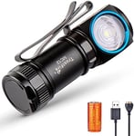 TrustFire MC12 Mini lampe frontale LED lampe de poche torche 1000 lumens lumineux avec batterie et USB magnétique rechargeable