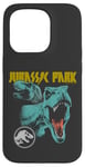 Coque pour iPhone 15 Pro Jurassic World T-Rex Rock Band Distressed Logo