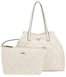 Guess Vikky Tote Peony Large Shopper Womens Bags  In Stone