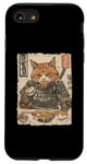 iPhone SE (2020) / 7 / 8 Samurai Cat Loves Ramen Funny Anime Japanese Artwork Samurai Case