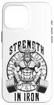 Coque pour iPhone 16 Pro Max Viking Gym Warrior Strength In Iron Deadlift Poids Fitness