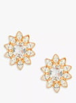 Eclectica Pre-Loved Attwood & Sawyer Floral Swarovski Crystals Clip-On Earrings, Dated Circa 1980s