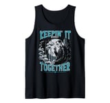 Keepin it together - Funny Frankenstein Gothic Halloween Tank Top