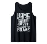 Home of the Free Thanks to the Brave Veteran Tank Top