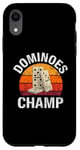 iPhone XR Dominoes Funny Board Game Lover Lucky Domino Player Vintage Case