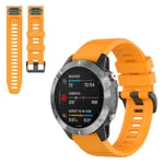 Garmin Fenix 6X Pro silikoninen kellonauha - Keltainen Yellow