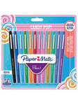 Paper Mate Flair filtspetspennor | Mediumspets (0,7 mm) | Sortiment av Candy POP-färger | 12 stycken