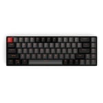 Raven68-Clavier mécanique à axe magnétique filaire E-Sports,rétroéclairage RVB,68 prédire,clavier de jeu Esport pour PC - Type RGB Black Grey