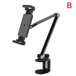 360°rotating Flexible Tablet Stand Holder Lazy Bed Desk Mount B Black