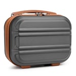 Kono Vanity Case Maquillage Case Organizer Beauty Case, Gris/Marron, 30,4 cm, Trousse de beauté