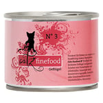 6 x Catz finefood No. 15 poulet & Faisan 200 g, Nourriture humide, doublure chat