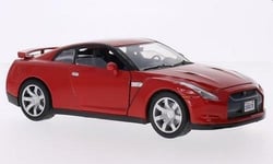 Nissan GT-R 2008 in red 1:24 scale model from motormax