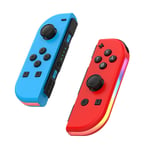 Trádlös handkontroll kompatibel fo'r Nintendo switch, Oled, Lite Gamepad Joystick (l/r) Ersättning med Rgb höger blue+red