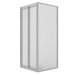 CABINE DE DOUCHE 90X90CM SALOON 2 PORTES PIVOTANTES 90 + FIXE H198 OPAQUE