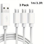 Câble Micro Usb Pour Recharge Rapide Et Transfert De Données,Cordon De Chargeur Pour Samsung Dock S7 Edge Et Tablettes,10 Pièces/Lot - Type 3pcs-1m