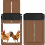 CHOYCLIT Trappe de Poulet Automatique, ouvre Porte poulailler avec capteur de lumière, Poulet Coop pour élever en Toute sécurité, volet électrique