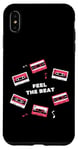 Coque pour iPhone XS Max Feel the Beat Music Lover Cassette Vintage Cadeau Homme Femme