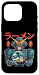 Coque pour iPhone 16 Pro Ramen japonais Mecha Robot Géant La Grande Vague Anime