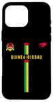 Coque pour iPhone 16 Pro Max Drapeau Guinée-Bissau, carte silhouette, emblème national