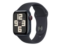 Apple Watch Se (Gps + Cellular) - 2A Generation - 40 Mm - Midnattsaluminium - Smart Klocka Med Sportband - Fluoroelastomer - Midnatt - Bandstorlek: S/M - 32 Gb - Wi-Fi, Bluetooth, Lte - 4G - 27.8 G