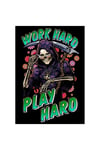 Happy Reaper Work Hard Play Hard Mini Poster