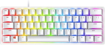 HUNTSMAN MINI (SWITCHES ROUGES) CLAVIER GAMER COMPACT À 60% (SWITCHES OPTO-MÉCANIQUES LINÉAIRES ET SILENCIEUX,TOUCHES EN PBT, CÂBLE USB-C DÉTACHABLE) CLAVIER US | BLANC MERCURY[CLA170333]