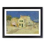 The Yellow House By Vincent Van Gogh Classic Painting Framed Wall Art Print, Ready to Hang Picture for Living Room Bedroom Home Office Décor, Black A3 (46 x 34 cm)