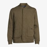 Polo Ralph Lauren Quilted Luxury Jersey Bomber Jacket Olive Size Small uk 38 