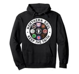 Northern Soul Badges, Manchester, Blackpool, Stoke, Wigan Pullover Hoodie