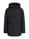 Jack & Jones Junior Boys Loop Parka Jacket - Black