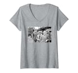 Womens Last Of The Summer Wine Actors On Set Foggy Cleggy & Compo V-Neck T-Shirt