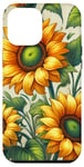 Coque pour iPhone 12 Pro Max Tournesols jaune vif en pleine floraison