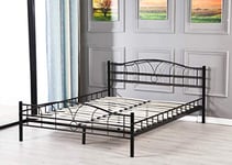 Cadre de Lit pour Matelas 90x200 cm en Metal Moderne + Solide Sommier en Metal - Adulte ou Enfant Couleur Blanc - Mike epaisseur du Metal +/- 0,75 mm