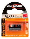 ANSMANN Pile alcaline 4LR44 (1 pce) – Pile alcaline 6V pour système d'alarme, collier anti-aboiement, accessoire d'appareil photo, etc. – Pile jetable à hautes performances