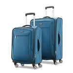 Samsonite Ascella X Softside Valise Extensible à roulettes pivotantes, Bleu Sarcelle, 2PC (SP20/25), Ascella X Softside Valise Extensible avec roulettes pivotantes