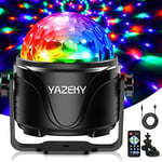 YAZEKY Jeux de Lumiere pour Soiree,Boule Disco USB 4M 360° Lumineuse Rotative DJ 7RGB Lumiere,Boule a Facette Disco pour Voiture, KTV, Fête, Bar, Noël (1 pièce)